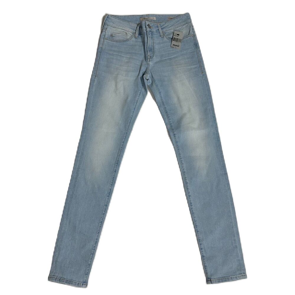 MAVI Jeans ADRIANA Mid Rise Denim Blue Skinny Jeans Light Wash Womens Sz 27 NWT